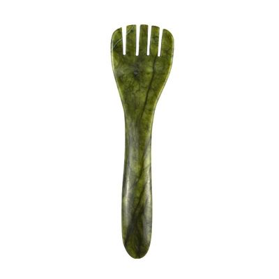 Logo personnalisé disponible vert clair Xiuyan Jade Gua Sha forme cuillère stylo d'acupuncture pour l'acupuncture des yeux cuillère masseur