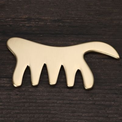 Peigne de cuivre d'or Brass Gua Sha Board Massage du corps Outil pour l'acupuncture SPA grattage