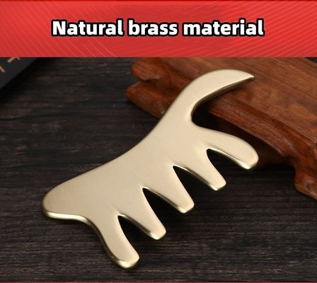 Peigne de cuivre d'or Brass Gua Sha Board Massage du corps Outil pour l'acupuncture SPA grattage