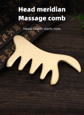 Peigne de cuivre d'or Brass Gua Sha Board Massage du corps Outil pour l'acupuncture SPA grattage