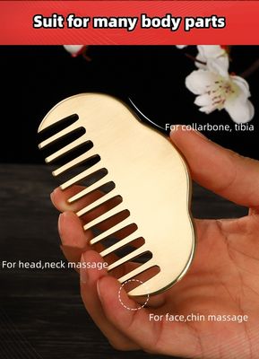 Outil de grattage du Guassha pour le visage 100% de cuivre Peigne Gua Sha pour améliorer la circulation sanguine et le massage