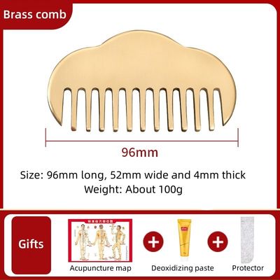 Outil de grattage du Guassha pour le visage 100% de cuivre Peigne Gua Sha pour améliorer la circulation sanguine et le massage