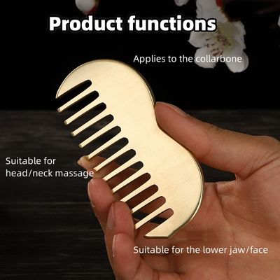 Brass Gua Sha Peigne de massage du cuir chevelu Produits populaires 2024 Couper Guasha Point d'acupression Massageur Outil d'extraction
