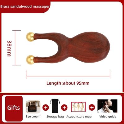 Fonction de massage de santé du corps Brass Sandalwood Manuel d'acupression Réflexologie de massage Outil Guasha Pour les soins oculaires de nez et d'oreille