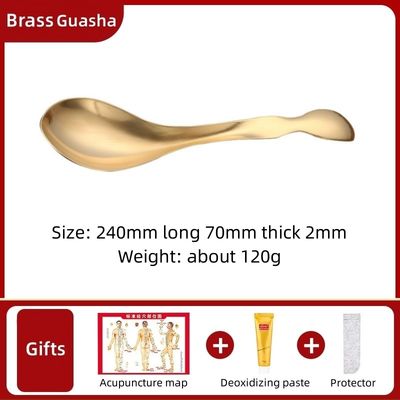 Massageur de spa pour le visage Cuillère à raser en cuivre métallique Gua Sha pour le massage méridien et les équipements de massage pour le soin de la peau