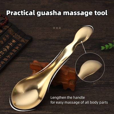 Massageur de spa pour le visage Cuillère à raser en cuivre métallique Gua Sha pour le massage méridien et les équipements de massage pour le soin de la peau