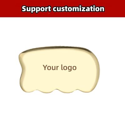 Logo personnalisé Disponibled Brass Metal Gua Sha Scraping Board pour le massage facial Spa Massageur Meridien Massage Outil de soin de la peau à la maison