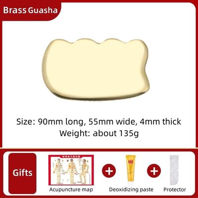 Logo personnalisé Disponibled Brass Metal Gua Sha Scraping Board pour le massage facial Spa Massageur Meridien Massage Outil de soin de la peau à la maison