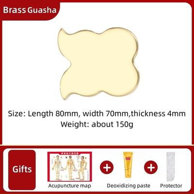 Logo personnalisé Disponibled Brass Metal Gua Sha Scraping Board pour le massage facial Spa Massageur Meridien Massage Outil de soin de la peau à la maison