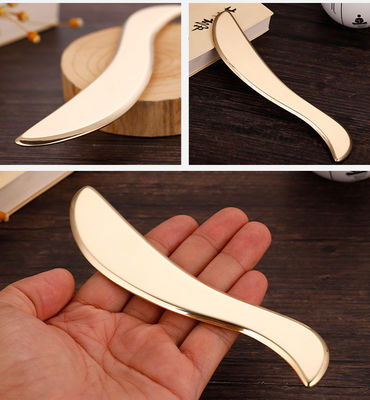 Massageur de corps en forme de S en laiton naturel en métal Gua Sha Scraping Board Guasha Facial Spa Meridian Massage Outil de beauté pour le soin de la peau