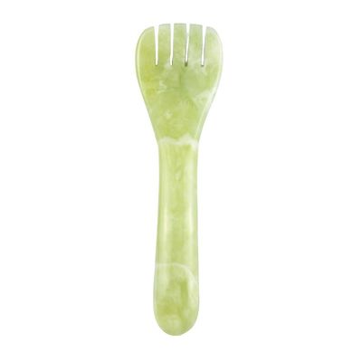Outil de beauté du visage pierre de jade naturelle cuillère de gua sha pour le traitement du massage musculaire
