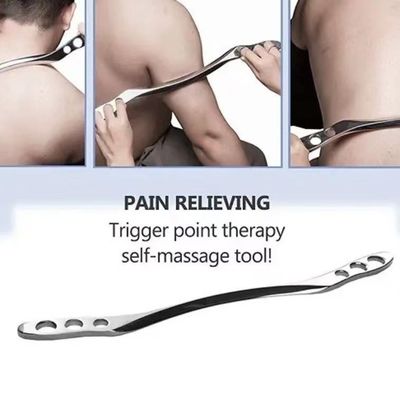 Masseur corporel en acier inoxydable argenté pour la relaxation musculaire et fasciale Outils de massage Exercice physiothérapie Outils de sport IASTM