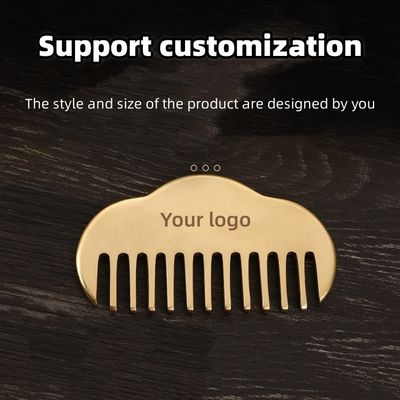 Dentée fine en or en laiton naturel Gua Sha Board Crayon de massage du cuir chevelu Guasha tête en pierre Massageur de cheveux Soins de santé Outil de beauté à la maison