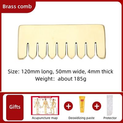 Massage musculaire Outil de planche d'or Gua Sha pour le cuivre naturel Guasha tête de pierre Massageur de cheveux Salon de beauté