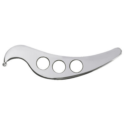 Tableau de massage du cuir chevelu en argent Gua Sha en acier inoxydable 304 pour la relaxation musculaire et le sport