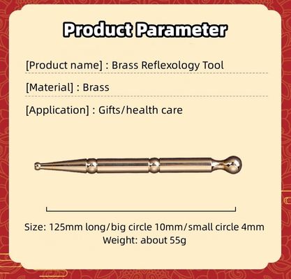Outils de massage Brass Copper Manuel d'acupression Réflexologie stylo pour le soin de la santé du corps Thérapie tissulaire Massage Stick or