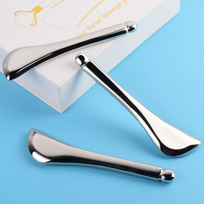 Bande de massage en acier inoxydable Gua Sha 304 Guasha Stick Forme de cuillère métallique pour le massage des muscles du visage et du corps