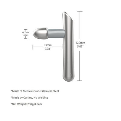 L'outil de massage en acier inoxydable T-bar cible parfaitement les points de déclenchement, la thérapie de libération myofasciale et le moteur des tissus profonds.
