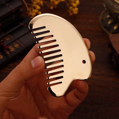 Logo personnalisé Disponible équipement de massage de la tête 2023 Massageur méridien Entretien des cheveux Brass Guasha Plate Massageur du cuir chevelu