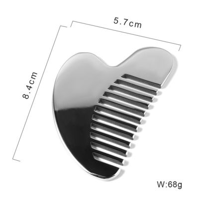 Logo personnalisé Disponibled Best Seller en acier inoxydable Gua Sha Scalp Massage Peigne Guasha Stone Head Massager Cheveux Salons de beauté