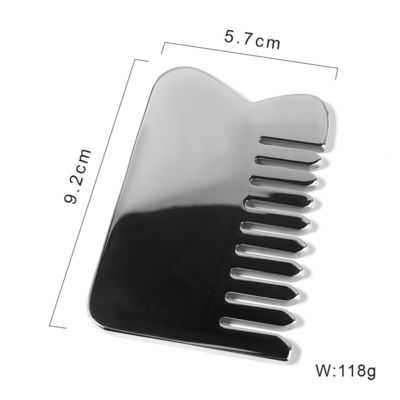 Logo personnalisé Disponibled Best Seller en acier inoxydable Gua Sha Scalp Massage Peigne Guasha Stone Head Massager Cheveux Salons de beauté
