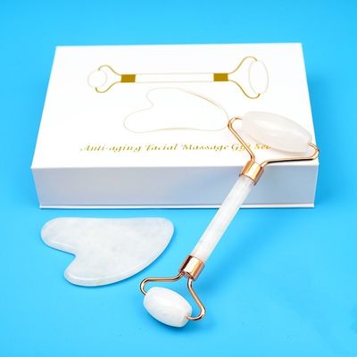 Outil de massage à rouleaux de gua sha et à rouleaux de jade pour le massage du corps