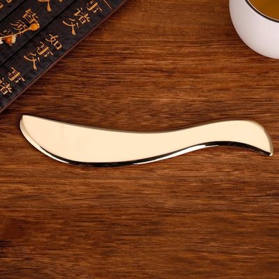 Outil de massage musculaire en forme de S Gua Sha cuivre pur grattant le dos masseur corporel Guasha planche pour le soin du cou et de la peau du corps