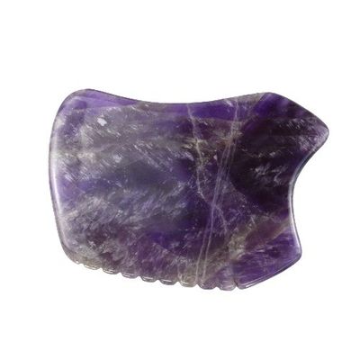 Pierre de grattage violette Gua Sha Outil de massage pour l'améthyste Crystal Facial Guasha Board et le jade naturel