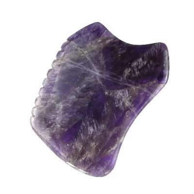 Pierre de grattage violette Gua Sha Outil de massage pour l'améthyste Crystal Facial Guasha Board et le jade naturel