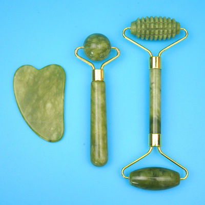 2024 Black Jade Roller Gua Sha Set pour le massage corporel et le soin du visage 100% naturel à double tête