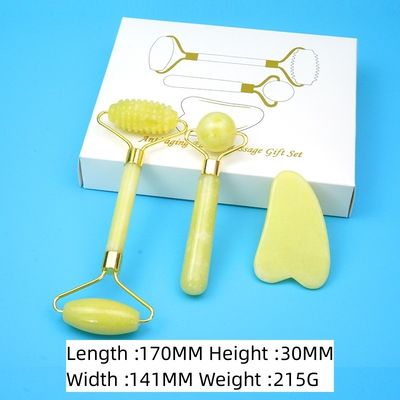 2024 Black Jade Roller Gua Sha Set pour le massage corporel et le soin du visage 100% naturel à double tête