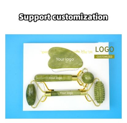 2024 Black Jade Roller Gua Sha Set pour le massage corporel et le soin du visage 100% naturel à double tête