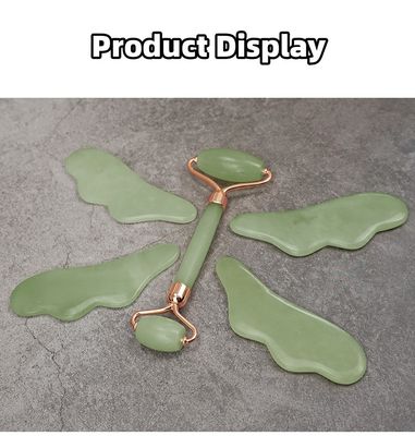 Outils de massage Xiuyan Jade 100% naturel à double face Jade Stone Roller pour stimuler le flux sanguin et soulager le stress