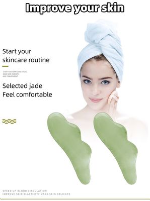 Outils de massage Xiuyan Jade 100% naturel à double face Jade Stone Roller pour stimuler le flux sanguin et soulager le stress