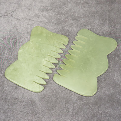 Équipement de massage de la tête Peigne de cheveux de jade Peigne de massage Guasha pour la beauté et les propriétés de Xiuyan Jade