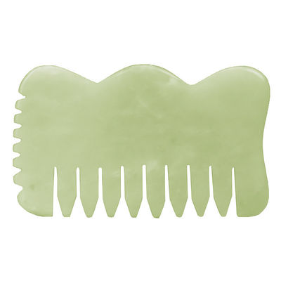 Peigne à cheveux naturel Xiuyan Jade Gua Sha Acupoint Massage Peigne à cheveux pour la relaxation de la tête