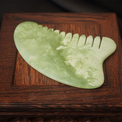 Équipement de massage de la tête Xiuyan Jade Gua Sha Acupoint de massage des cheveux Peigne du cuir chevelu Massageur Massage musculaire Fonction