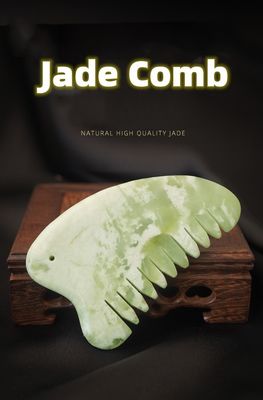 Équipement de massage de la tête Xiuyan Jade Gua Sha Acupoint de massage des cheveux Peigne du cuir chevelu Massageur Massage musculaire Fonction