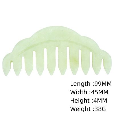 100% de Jade Vert Naturel Rose Quartz Guasha Et Obsidien Noir Blanc Jade Peigne de Cheveux Guasha Outil de Massage Pour le Peigne de Massage de la Tête