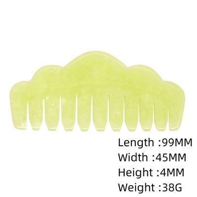 100% de Jade Vert Naturel Rose Quartz Guasha Et Obsidien Noir Blanc Jade Peigne de Cheveux Guasha Outil de Massage Pour le Peigne de Massage de la Tête