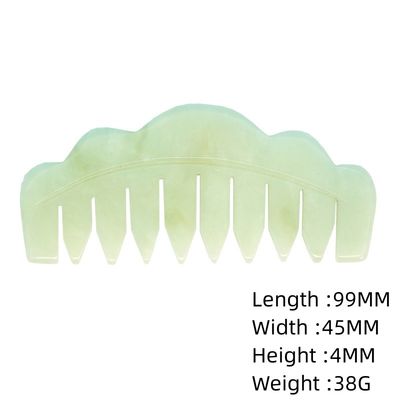 100% de Jade Vert Naturel Rose Quartz Guasha Et Obsidien Noir Blanc Jade Peigne de Cheveux Guasha Outil de Massage Pour le Peigne de Massage de la Tête