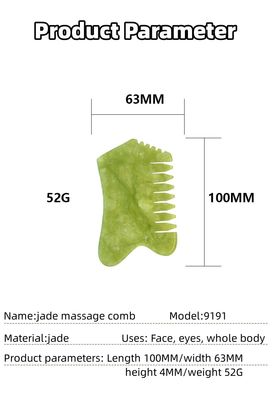 Massageurs de cheveux de tête avec acupuncteur Traitement des points de déclenchement de la thérapie de la tête Jade pierre Gua Sha Comb Massage outils