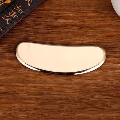 Outil de massage professionnel en or en cuivre en laiton Manche de massage du visage Guasha Board avec haute qualité
