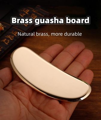 Outil de massage professionnel en or en cuivre en laiton Manche de massage du visage Guasha Board avec haute qualité