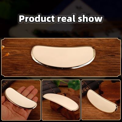 Outil de massage professionnel en or en cuivre en laiton Manche de massage du visage Guasha Board avec haute qualité