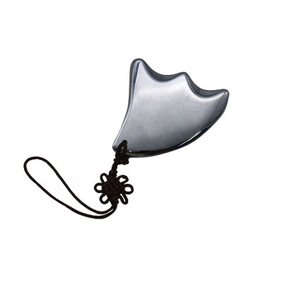 Fonction de massage du corps Soins de santé Meridiens faciaux en argent Terahertz Outil Gua Sha Pierre énergétique Massage au point d'acupuncture