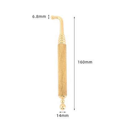 Outils de massage or/argent stylo à double tête cuivre oreille et point du corps sonde acupointe laiton recherche stylo de réflexologie faciale