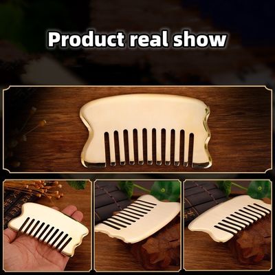 Or Muscles du corps Gua Sha Outil de planche pour le massage du cuir chevelu Peigne Guasha tête de pierre Massageur de cheveux Soins de santé Salon de beauté Outil
