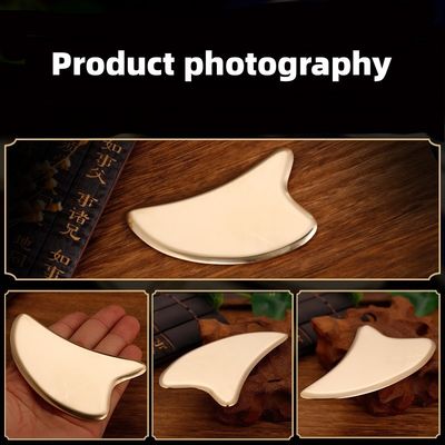 En forme de cœur d'or métal en laiton naturel Gua Sha grattage Guasha Massage facial spa pour le massage des acouphènes méridiens