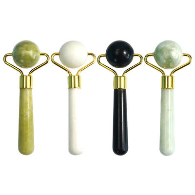 Outil de beauté faciale sphérique de la pierre de jade naturelle Gua Sha Massage Perle Roller Facial pour le corps et les soins de la peau Traitement Spa